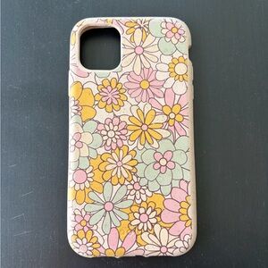 Pela Groovy Pink Floral Design iPhone 11 Phone Case